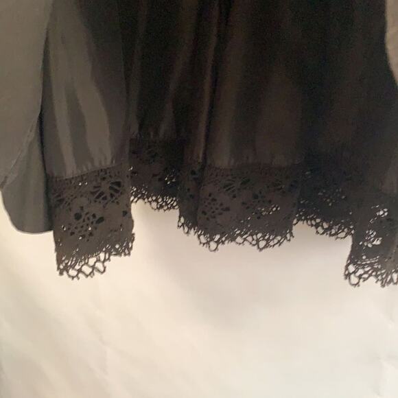 ODILLE ANTHROPOLOGIE LEATHER BROWN SKIRT SIZE 4 - Picture 3 of 6